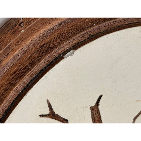 Vintage Chalkware Bird Decor Woodpecker Picture 3-D Wall Art - Picture 6 of 7